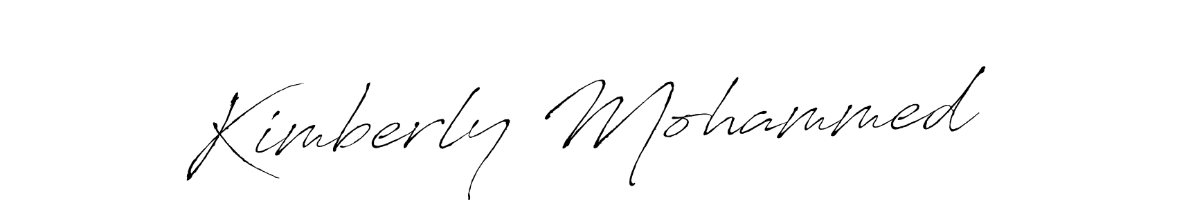 Make a beautiful signature design for name Kimberly Mohammed. With this signature (Antro_Vectra) style, you can create a handwritten signature for free. Kimberly Mohammed signature style 6 images and pictures png