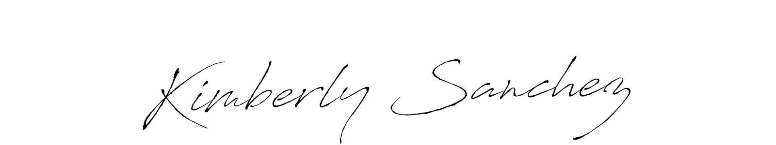 How to make Kimberly Sanchez name signature. Use Antro_Vectra style for creating short signs online. This is the latest handwritten sign. Kimberly Sanchez signature style 6 images and pictures png