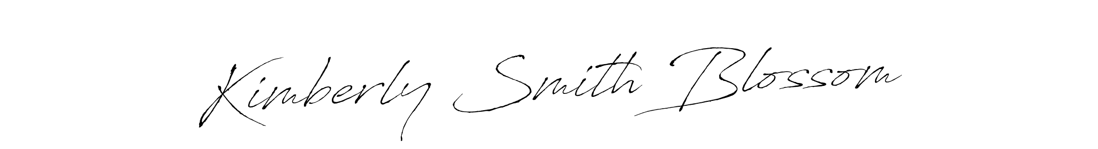 How to make Kimberly Smith Blossom name signature. Use Antro_Vectra style for creating short signs online. This is the latest handwritten sign. Kimberly Smith Blossom signature style 6 images and pictures png