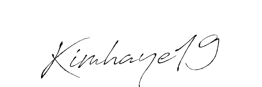 How to make Kimhaye19 name signature. Use Antro_Vectra style for creating short signs online. This is the latest handwritten sign. Kimhaye19 signature style 6 images and pictures png