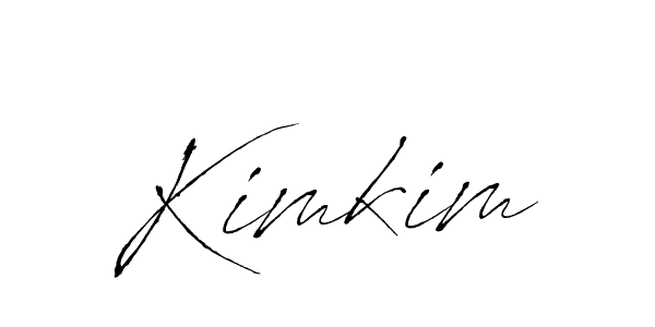 Use a signature maker to create a handwritten signature online. With this signature software, you can design (Antro_Vectra) your own signature for name Kimkim. Kimkim signature style 6 images and pictures png