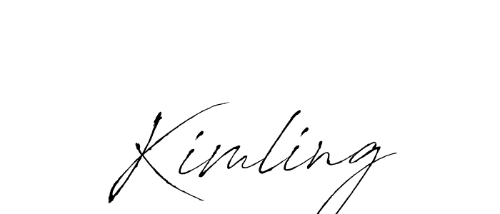 Design your own signature with our free online signature maker. With this signature software, you can create a handwritten (Antro_Vectra) signature for name Kimling. Kimling signature style 6 images and pictures png