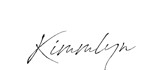 Kimmlyn stylish signature style. Best Handwritten Sign (Antro_Vectra) for my name. Handwritten Signature Collection Ideas for my name Kimmlyn. Kimmlyn signature style 6 images and pictures png