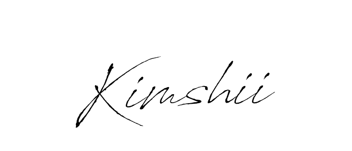 You should practise on your own different ways (Antro_Vectra) to write your name (Kimshii) in signature. don't let someone else do it for you. Kimshii signature style 6 images and pictures png