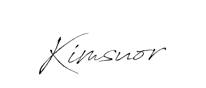 The best way (Antro_Vectra) to make a short signature is to pick only two or three words in your name. The name Kimsuor include a total of six letters. For converting this name. Kimsuor signature style 6 images and pictures png