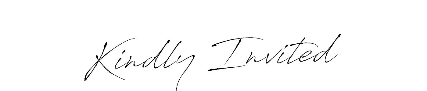 Kindly Invited stylish signature style. Best Handwritten Sign (Antro_Vectra) for my name. Handwritten Signature Collection Ideas for my name Kindly Invited. Kindly Invited signature style 6 images and pictures png