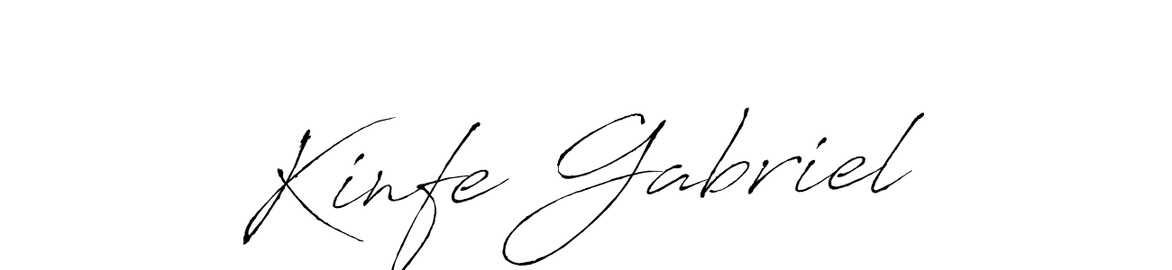 Kinfe Gabriel stylish signature style. Best Handwritten Sign (Antro_Vectra) for my name. Handwritten Signature Collection Ideas for my name Kinfe Gabriel. Kinfe Gabriel signature style 6 images and pictures png