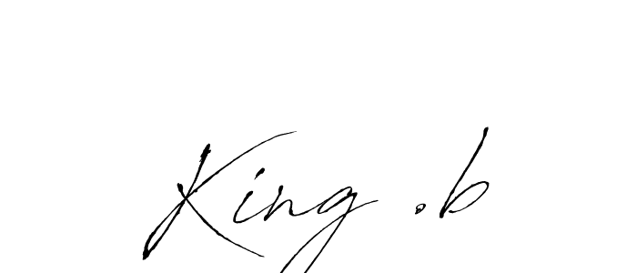 The best way (Antro_Vectra) to make a short signature is to pick only two or three words in your name. The name King .b include a total of six letters. For converting this name. King .b signature style 6 images and pictures png