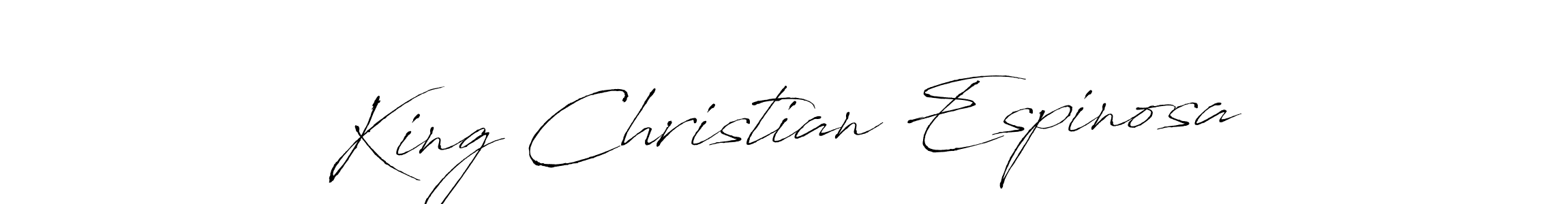 Antro_Vectra is a professional signature style that is perfect for those who want to add a touch of class to their signature. It is also a great choice for those who want to make their signature more unique. Get King Christian Espinosa name to fancy signature for free. King Christian Espinosa signature style 6 images and pictures png