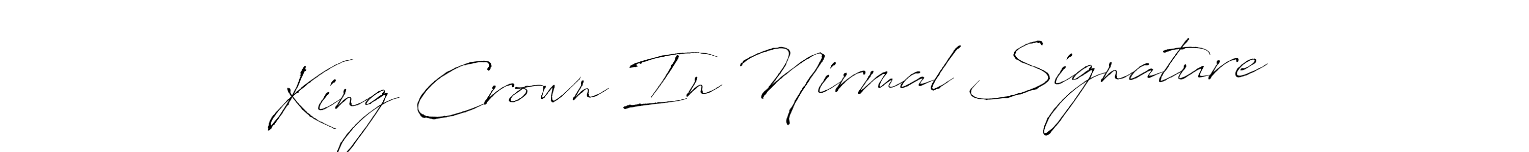 Design your own signature with our free online signature maker. With this signature software, you can create a handwritten (Antro_Vectra) signature for name King Crown In Nirmal Signature. King Crown In Nirmal Signature signature style 6 images and pictures png