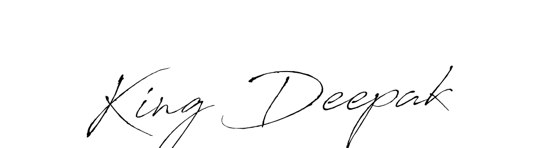 How to make King Deepak signature? Antro_Vectra is a professional autograph style. Create handwritten signature for King Deepak name. King Deepak signature style 6 images and pictures png