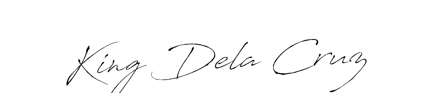 Create a beautiful signature design for name King Dela Cruz. With this signature (Antro_Vectra) fonts, you can make a handwritten signature for free. King Dela Cruz signature style 6 images and pictures png