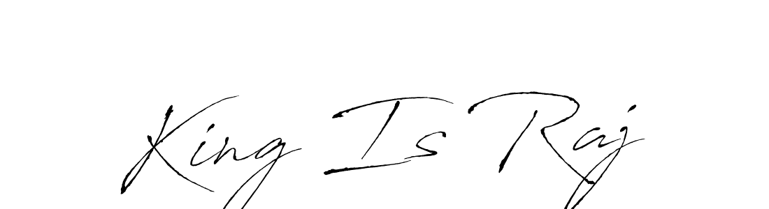 Use a signature maker to create a handwritten signature online. With this signature software, you can design (Antro_Vectra) your own signature for name King Is Raj. King Is Raj signature style 6 images and pictures png