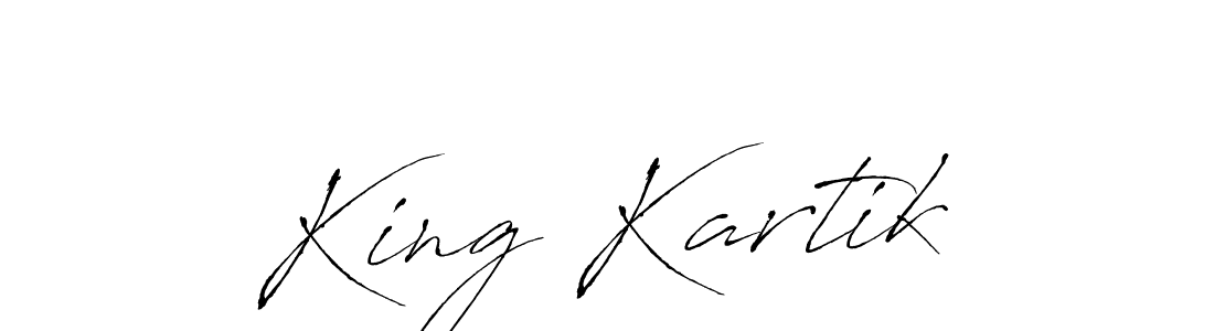 Create a beautiful signature design for name King Kartik. With this signature (Antro_Vectra) fonts, you can make a handwritten signature for free. King Kartik signature style 6 images and pictures png