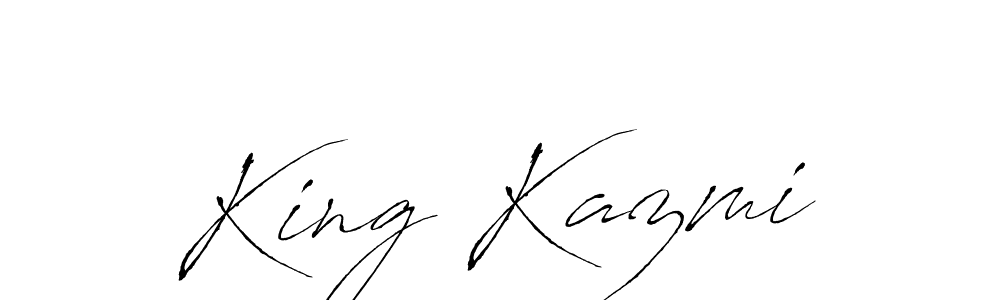 You should practise on your own different ways (Antro_Vectra) to write your name (King Kazmi) in signature. don't let someone else do it for you. King Kazmi signature style 6 images and pictures png