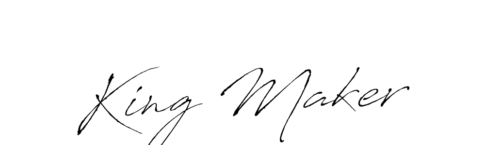 How to Draw King Maker signature style? Antro_Vectra is a latest design signature styles for name King Maker. King Maker signature style 6 images and pictures png