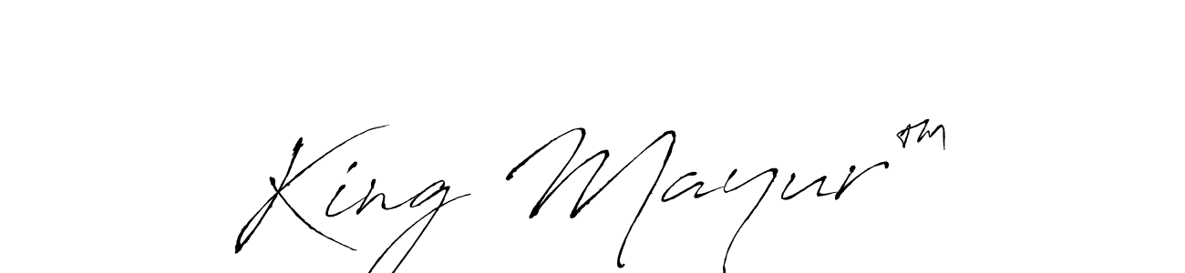 Use a signature maker to create a handwritten signature online. With this signature software, you can design (Antro_Vectra) your own signature for name King Mayur™. King Mayur™ signature style 6 images and pictures png