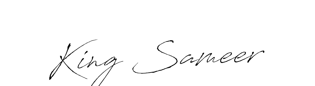 Use a signature maker to create a handwritten signature online. With this signature software, you can design (Antro_Vectra) your own signature for name King Sameer. King Sameer signature style 6 images and pictures png