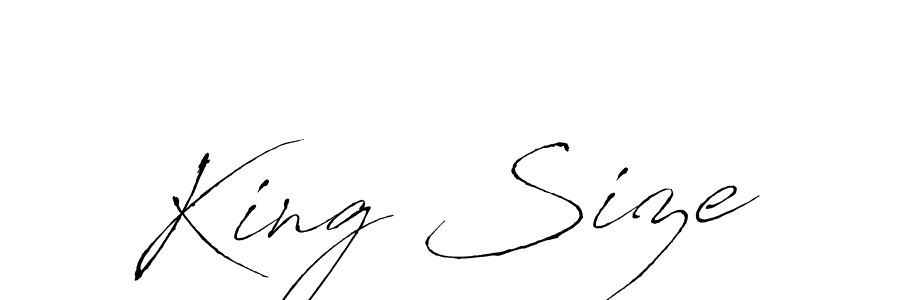 Make a beautiful signature design for name King Size. With this signature (Antro_Vectra) style, you can create a handwritten signature for free. King Size signature style 6 images and pictures png
