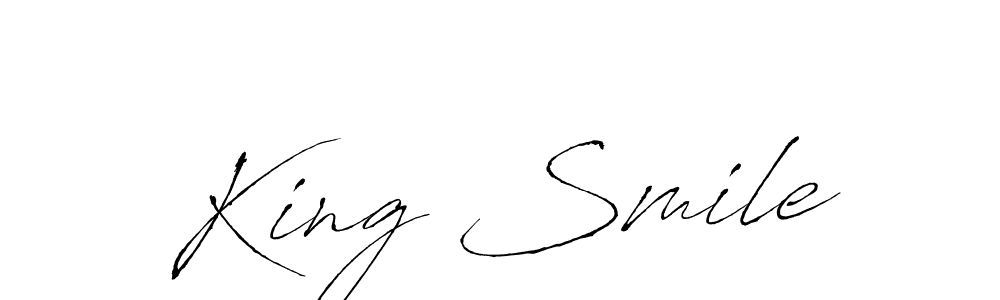 Once you've used our free online signature maker to create your best signature Antro_Vectra style, it's time to enjoy all of the benefits that King Smile name signing documents. King Smile signature style 6 images and pictures png