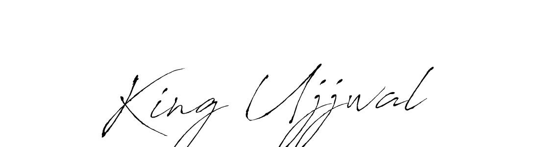 Create a beautiful signature design for name King Ujjwal. With this signature (Antro_Vectra) fonts, you can make a handwritten signature for free. King Ujjwal signature style 6 images and pictures png