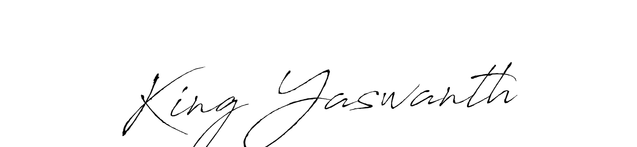 Design your own signature with our free online signature maker. With this signature software, you can create a handwritten (Antro_Vectra) signature for name King Yaswanth. King Yaswanth signature style 6 images and pictures png
