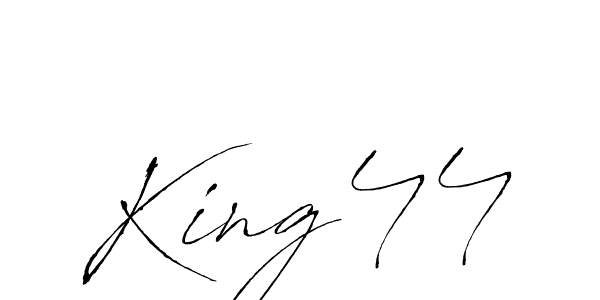 Also we have King44 name is the best signature style. Create professional handwritten signature collection using Antro_Vectra autograph style. King44 signature style 6 images and pictures png