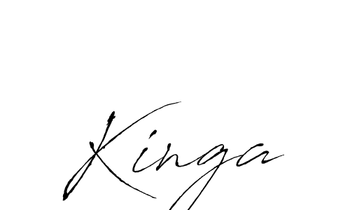 Kinga stylish signature style. Best Handwritten Sign (Antro_Vectra) for my name. Handwritten Signature Collection Ideas for my name Kinga. Kinga signature style 6 images and pictures png