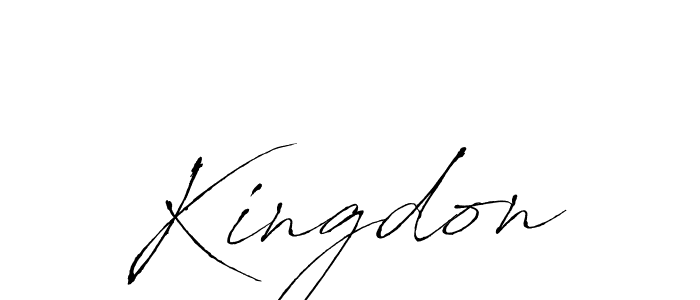 Kingdon stylish signature style. Best Handwritten Sign (Antro_Vectra) for my name. Handwritten Signature Collection Ideas for my name Kingdon. Kingdon signature style 6 images and pictures png