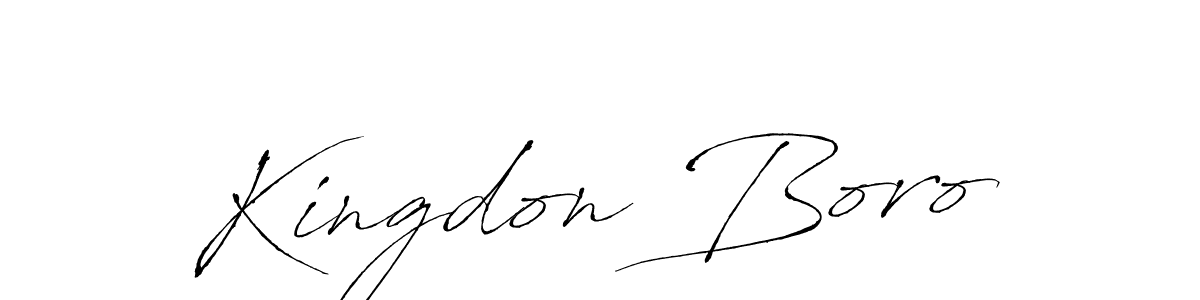Kingdon Boro stylish signature style. Best Handwritten Sign (Antro_Vectra) for my name. Handwritten Signature Collection Ideas for my name Kingdon Boro. Kingdon Boro signature style 6 images and pictures png