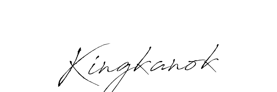 Also we have Kingkanok name is the best signature style. Create professional handwritten signature collection using Antro_Vectra autograph style. Kingkanok signature style 6 images and pictures png
