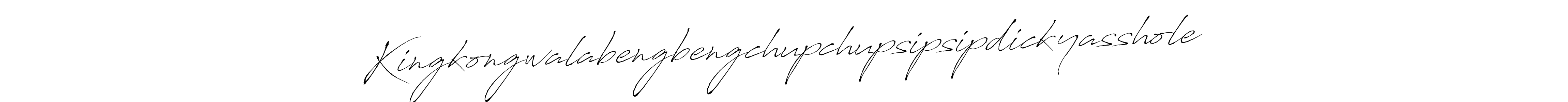 The best way (Antro_Vectra) to make a short signature is to pick only two or three words in your name. The name Kingkongwalabengbengchupchupsipsipdickyasshole include a total of six letters. For converting this name. Kingkongwalabengbengchupchupsipsipdickyasshole signature style 6 images and pictures png