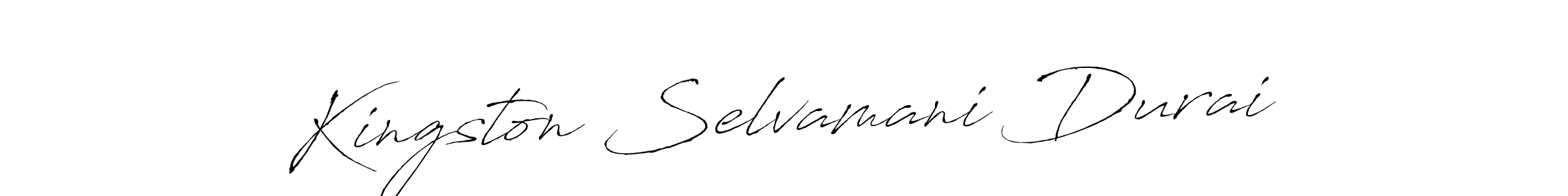 It looks lik you need a new signature style for name Kingston Selvamani Durai. Design unique handwritten (Antro_Vectra) signature with our free signature maker in just a few clicks. Kingston Selvamani Durai signature style 6 images and pictures png