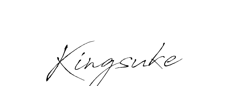 Design your own signature with our free online signature maker. With this signature software, you can create a handwritten (Antro_Vectra) signature for name Kingsuke. Kingsuke signature style 6 images and pictures png