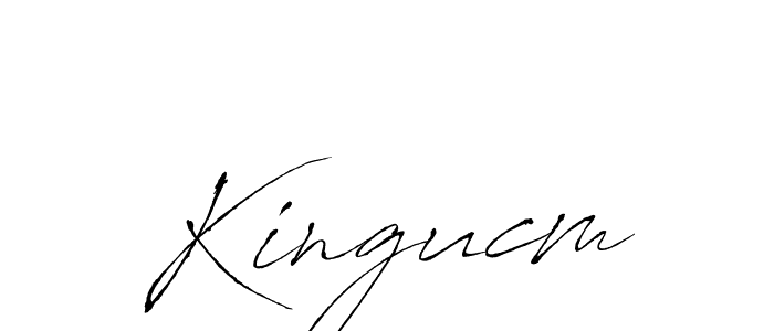 Design your own signature with our free online signature maker. With this signature software, you can create a handwritten (Antro_Vectra) signature for name Kingucm. Kingucm signature style 6 images and pictures png