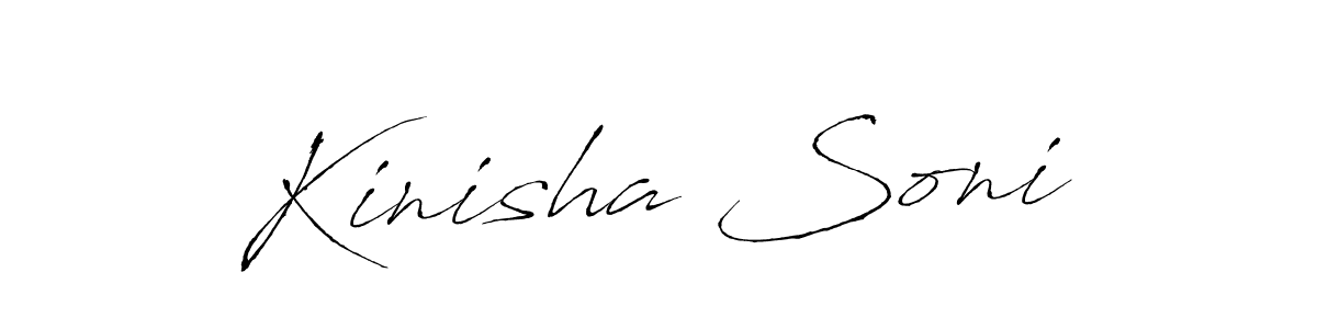 How to make Kinisha Soni name signature. Use Antro_Vectra style for creating short signs online. This is the latest handwritten sign. Kinisha Soni signature style 6 images and pictures png