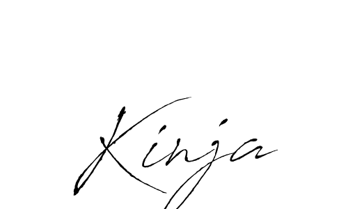 Design your own signature with our free online signature maker. With this signature software, you can create a handwritten (Antro_Vectra) signature for name Kinja. Kinja signature style 6 images and pictures png
