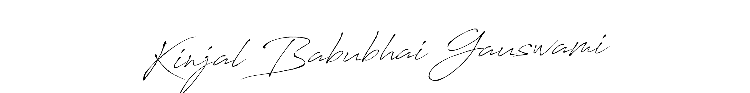 Create a beautiful signature design for name Kinjal Babubhai Gauswami. With this signature (Antro_Vectra) fonts, you can make a handwritten signature for free. Kinjal Babubhai Gauswami signature style 6 images and pictures png