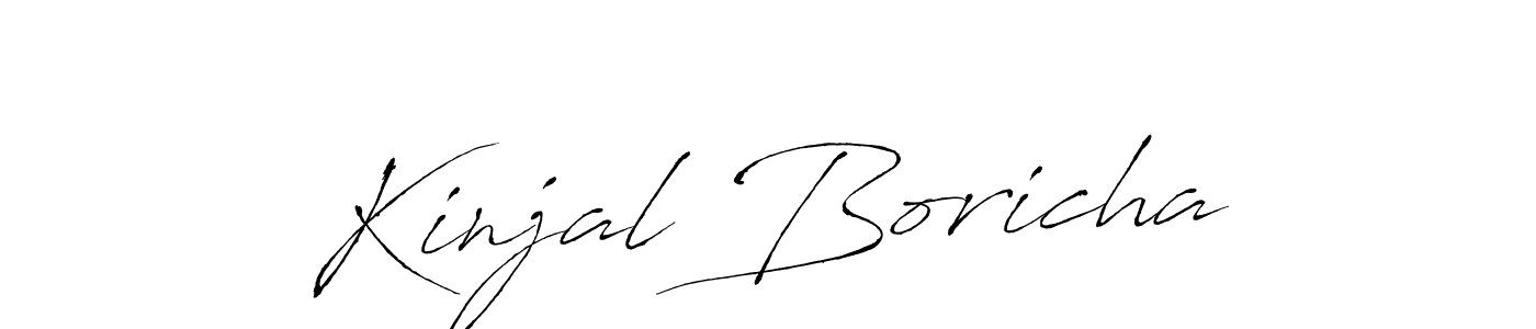 Kinjal Boricha stylish signature style. Best Handwritten Sign (Antro_Vectra) for my name. Handwritten Signature Collection Ideas for my name Kinjal Boricha. Kinjal Boricha signature style 6 images and pictures png