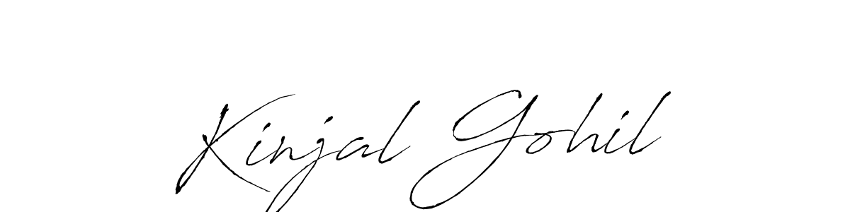 How to make Kinjal Gohil signature? Antro_Vectra is a professional autograph style. Create handwritten signature for Kinjal Gohil name. Kinjal Gohil signature style 6 images and pictures png