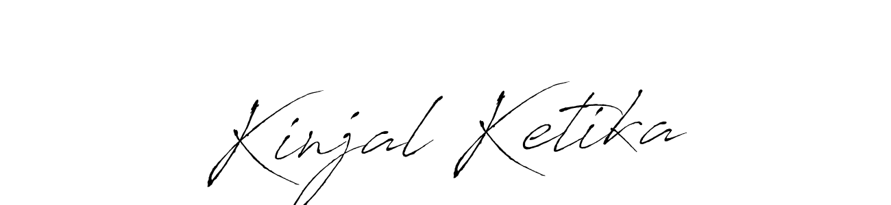 Make a beautiful signature design for name Kinjal Ketika. With this signature (Antro_Vectra) style, you can create a handwritten signature for free. Kinjal Ketika signature style 6 images and pictures png