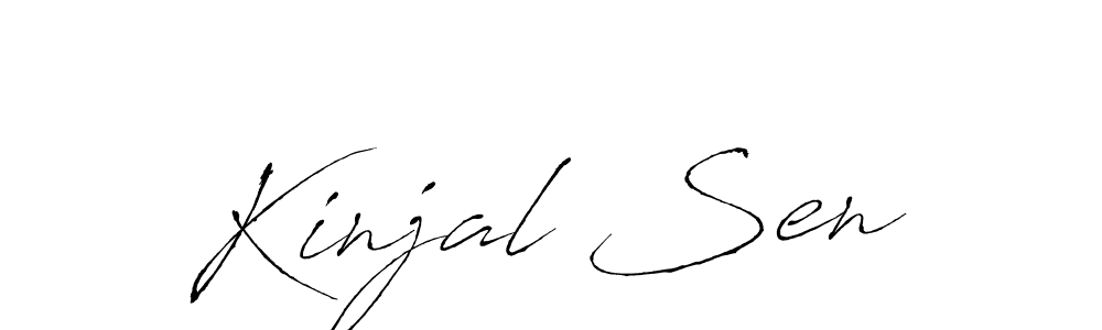 Kinjal Sen stylish signature style. Best Handwritten Sign (Antro_Vectra) for my name. Handwritten Signature Collection Ideas for my name Kinjal Sen. Kinjal Sen signature style 6 images and pictures png