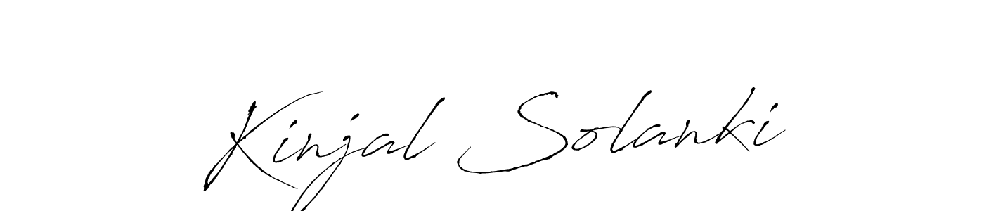 Create a beautiful signature design for name Kinjal Solanki. With this signature (Antro_Vectra) fonts, you can make a handwritten signature for free. Kinjal Solanki signature style 6 images and pictures png