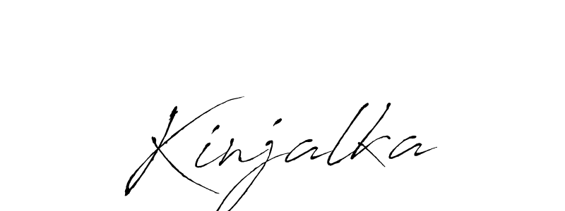 Make a beautiful signature design for name Kinjalka. With this signature (Antro_Vectra) style, you can create a handwritten signature for free. Kinjalka signature style 6 images and pictures png