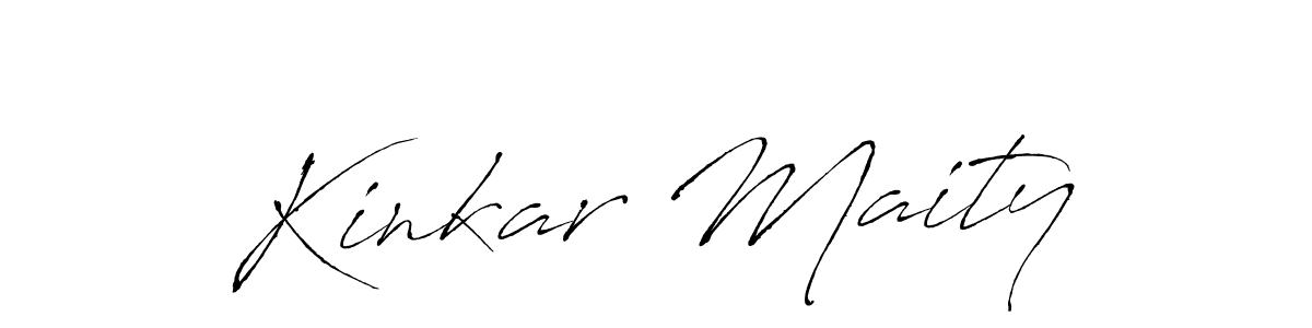You should practise on your own different ways (Antro_Vectra) to write your name (Kinkar Maity) in signature. don't let someone else do it for you. Kinkar Maity signature style 6 images and pictures png
