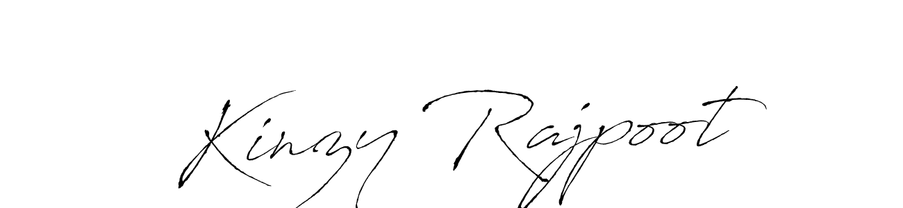 Make a beautiful signature design for name Kinzy Rajpoot. With this signature (Antro_Vectra) style, you can create a handwritten signature for free. Kinzy Rajpoot signature style 6 images and pictures png