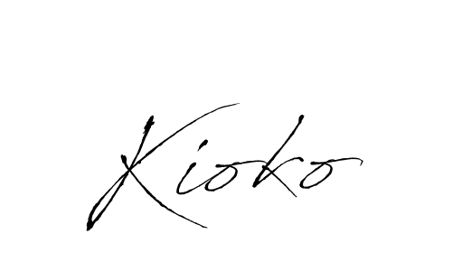 Kioko stylish signature style. Best Handwritten Sign (Antro_Vectra) for my name. Handwritten Signature Collection Ideas for my name Kioko. Kioko signature style 6 images and pictures png