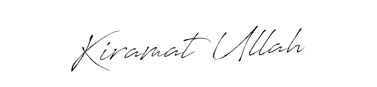 Design your own signature with our free online signature maker. With this signature software, you can create a handwritten (Antro_Vectra) signature for name Kiramat Ullah. Kiramat Ullah signature style 6 images and pictures png