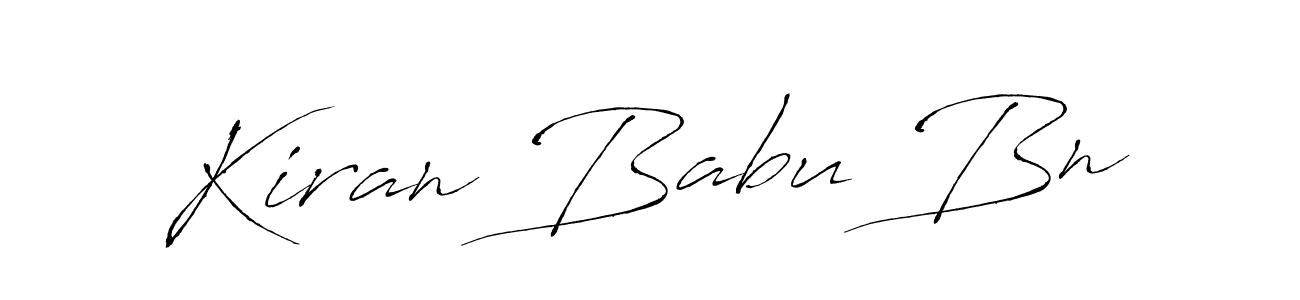 Make a beautiful signature design for name Kiran Babu Bn. With this signature (Antro_Vectra) style, you can create a handwritten signature for free. Kiran Babu Bn signature style 6 images and pictures png