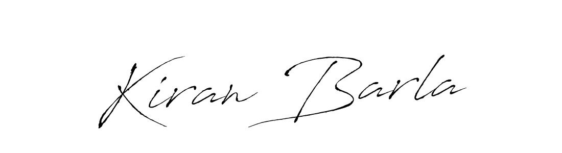 How to make Kiran Barla name signature. Use Antro_Vectra style for creating short signs online. This is the latest handwritten sign. Kiran Barla signature style 6 images and pictures png